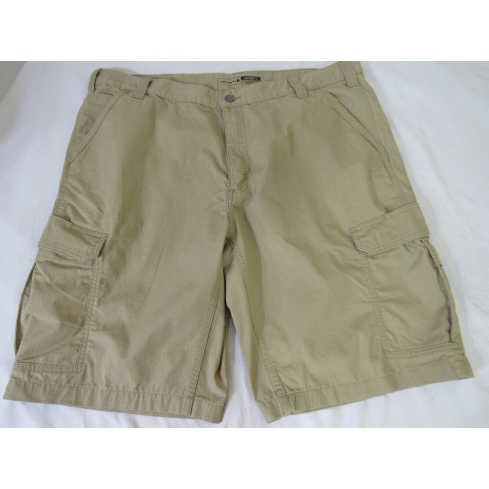 Carhartt‎ Shorts Men's 42 Tan Short 11" Force Cargo Cotton Khaki Tan Relaxed Fit - Picture 3 of 11